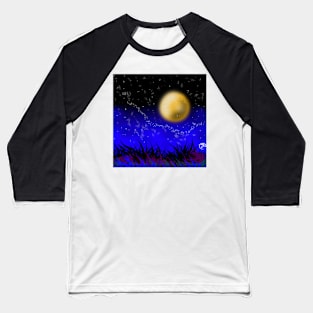 Manly Moon Howl Baseball T-Shirt